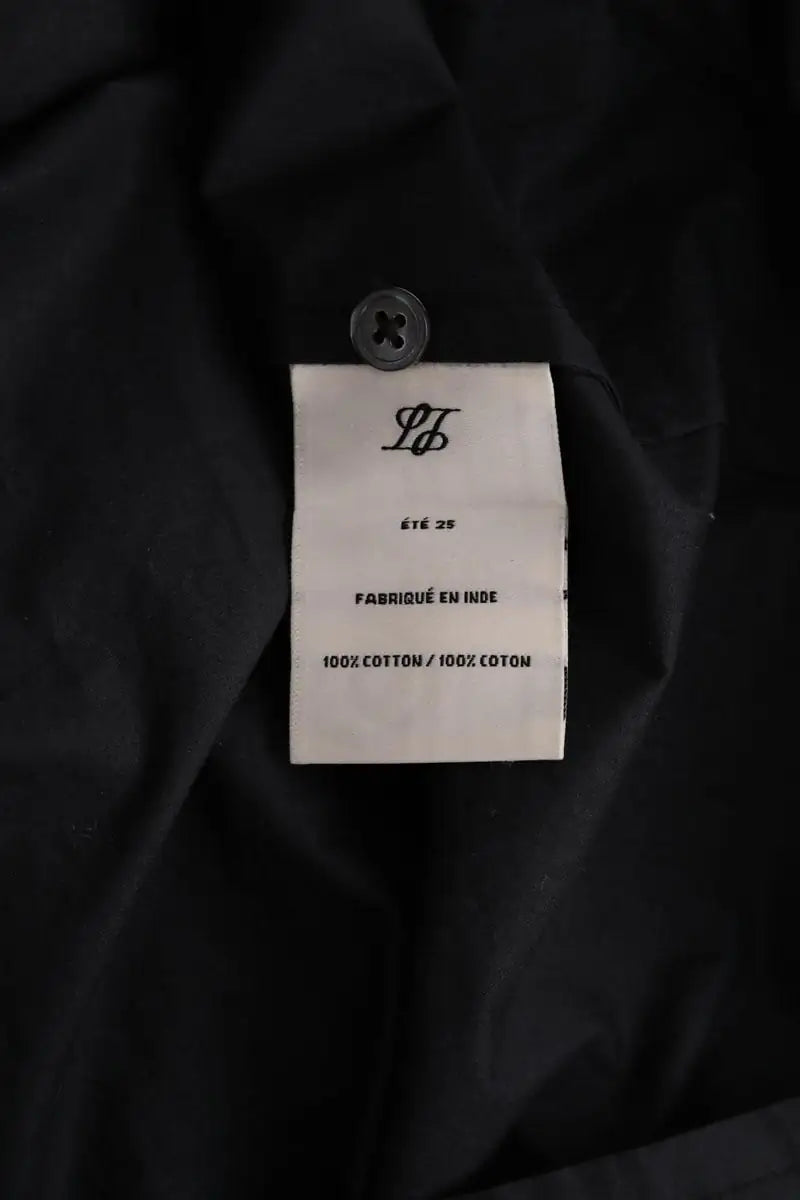 Chemise Laurence Bras Noir en Coton