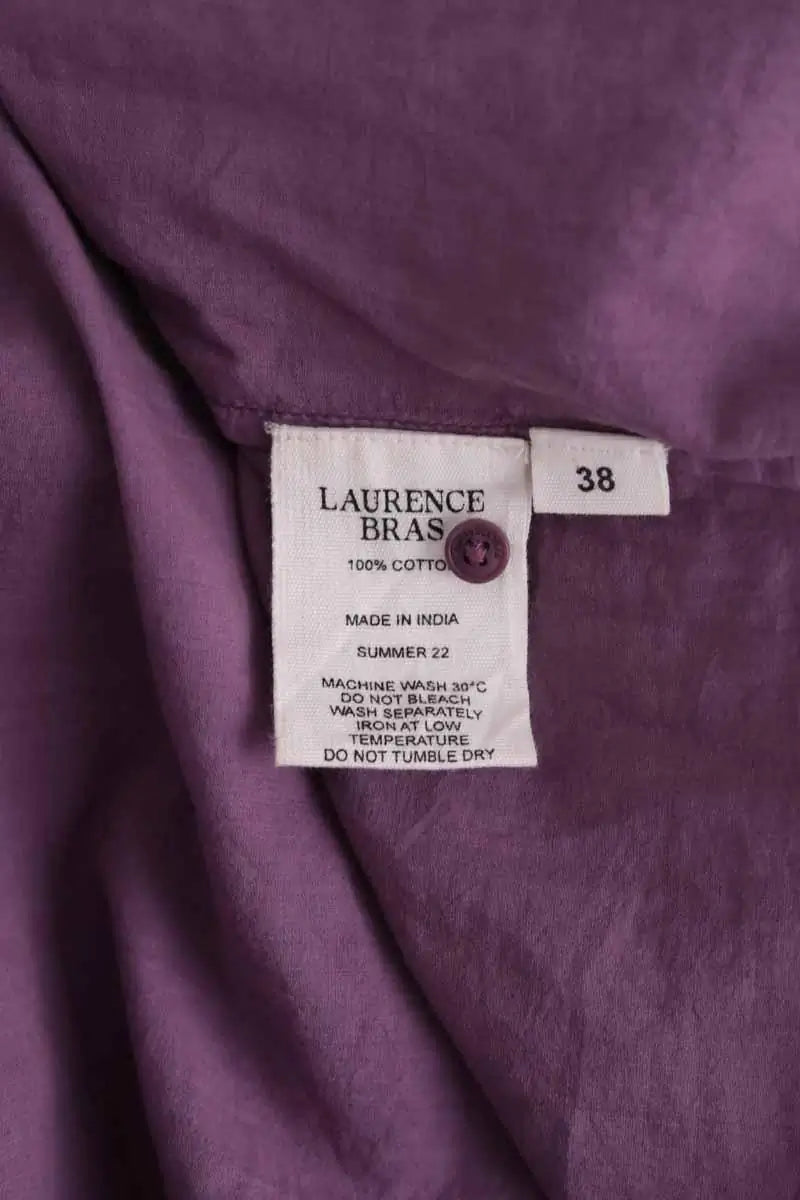 Chemise Laurence Bras Violet en Coton