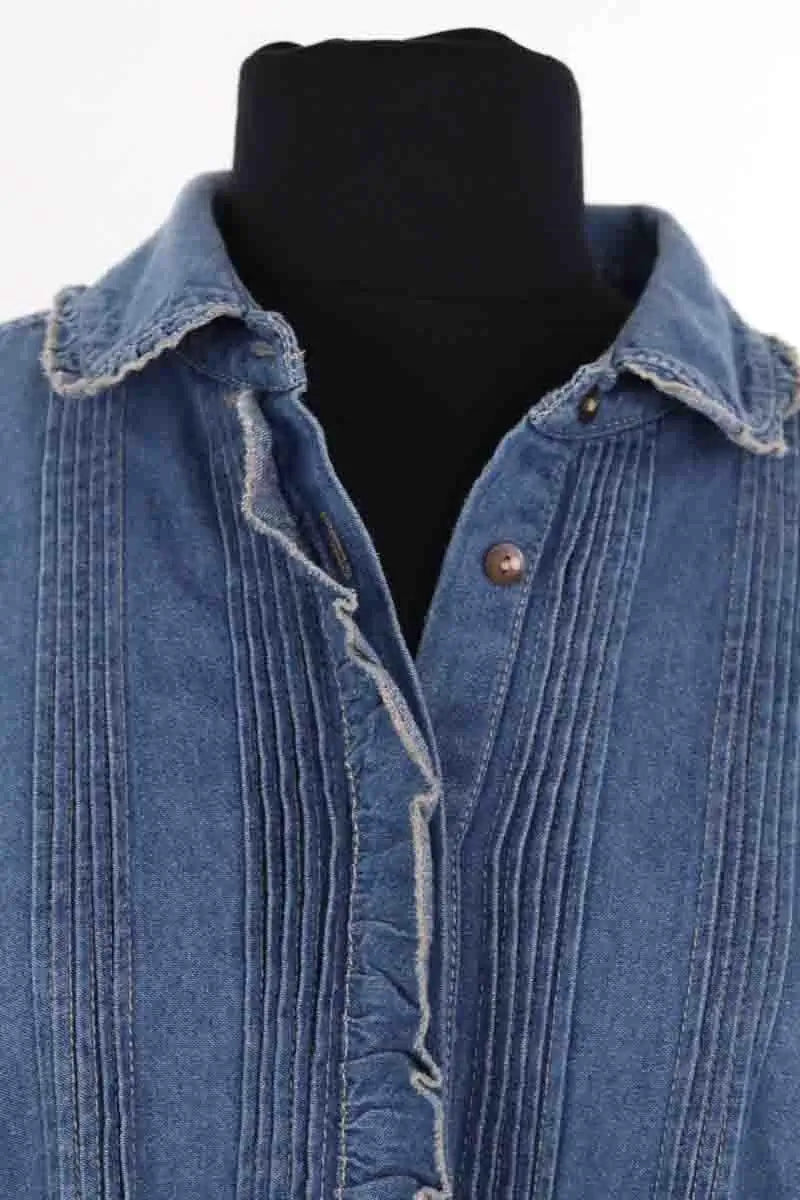 Chemise Leon & Harper Bleu en Coton