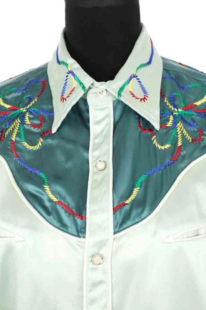 Chemise Levi's Two tone rodeo shirt Vert en Soie