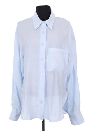 Chemise Longchamp Bleu en Synthétique, taille S - Seconde Main