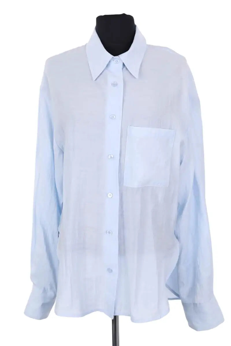 Chemise Longchamp Bleu en Synthétique, taille S - Seconde Main