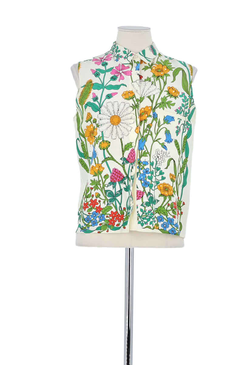 Chemise Maje Blanc en Lin, taille M - Seconde Main