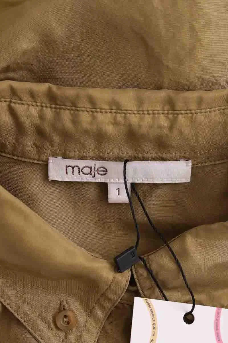 Chemise Maje Kaki en Soie