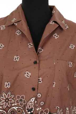 Chemise Maje Marron en Coton