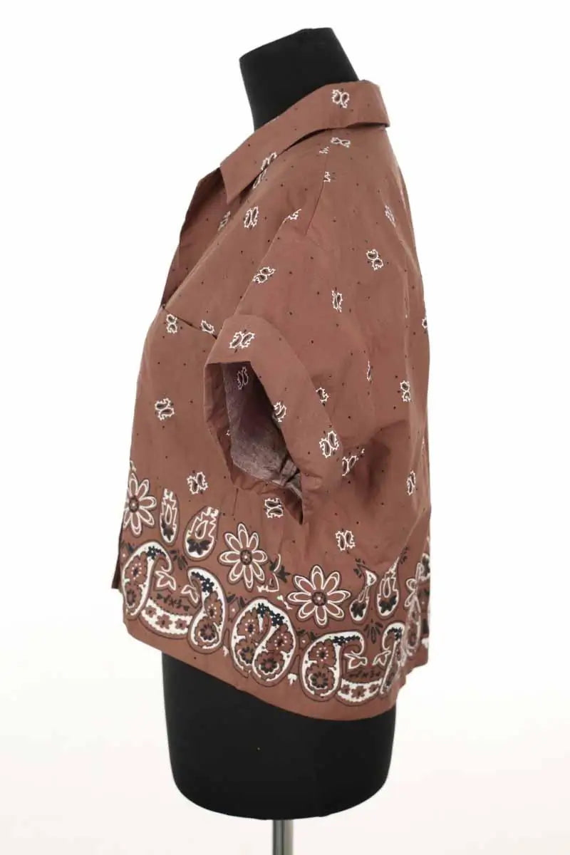 Chemise Maje Marron en Coton