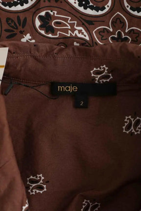 Chemise Maje Marron en Coton