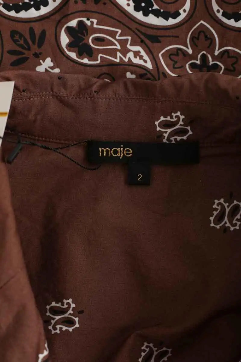 Chemise Maje Marron en Coton
