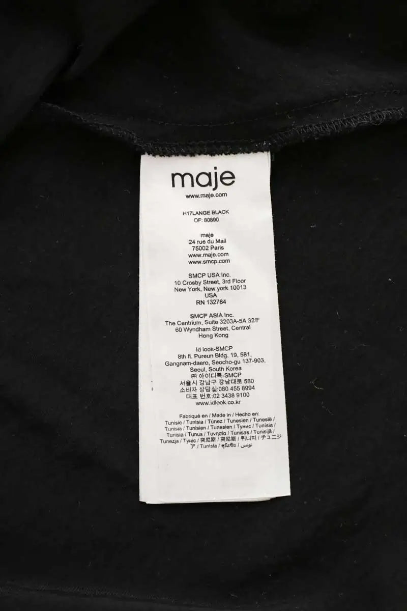Chemise Maje Noir en Polyamide