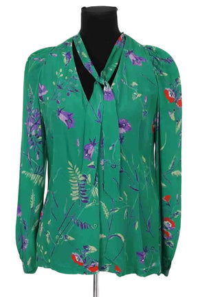 Chemise Maje Vert en Viscose, taille M - Seconde Main