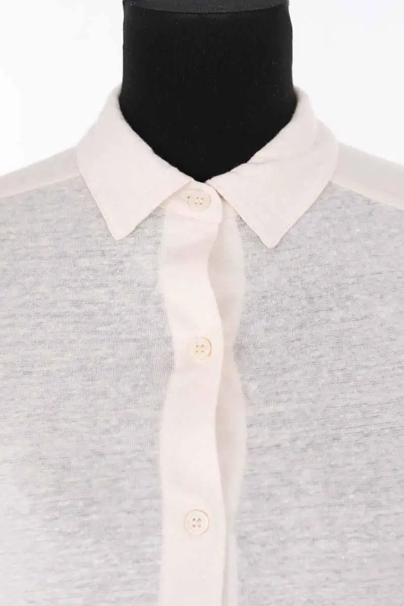 Chemise Majestic Filatures Beige en Lin