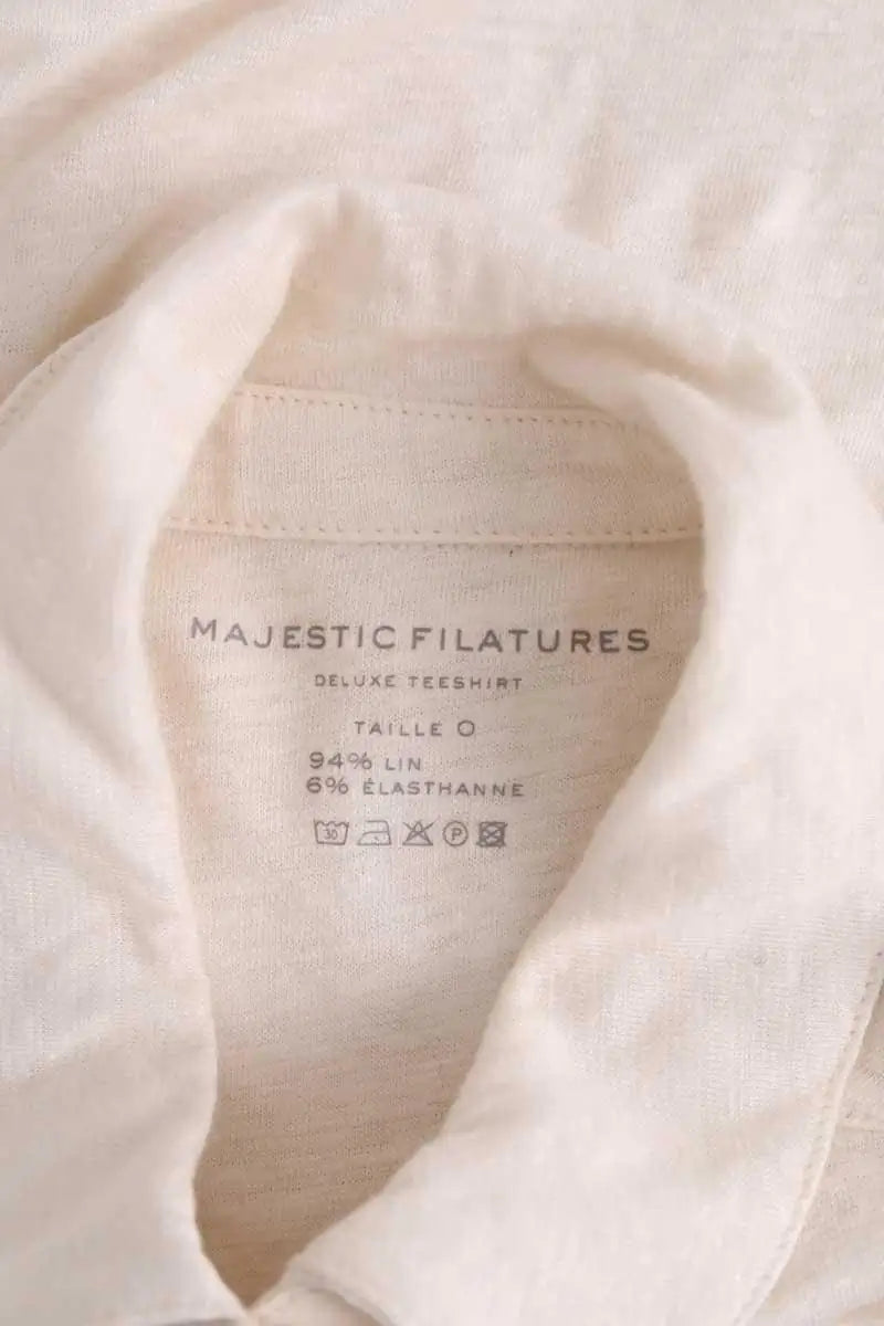 Chemise Majestic Filatures Beige en Lin