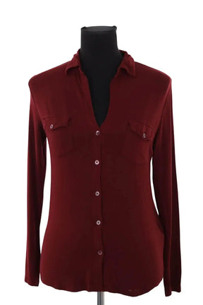 Chemise Majestic Filatures Bordeaux en Viscose, taille M - Seconde Main