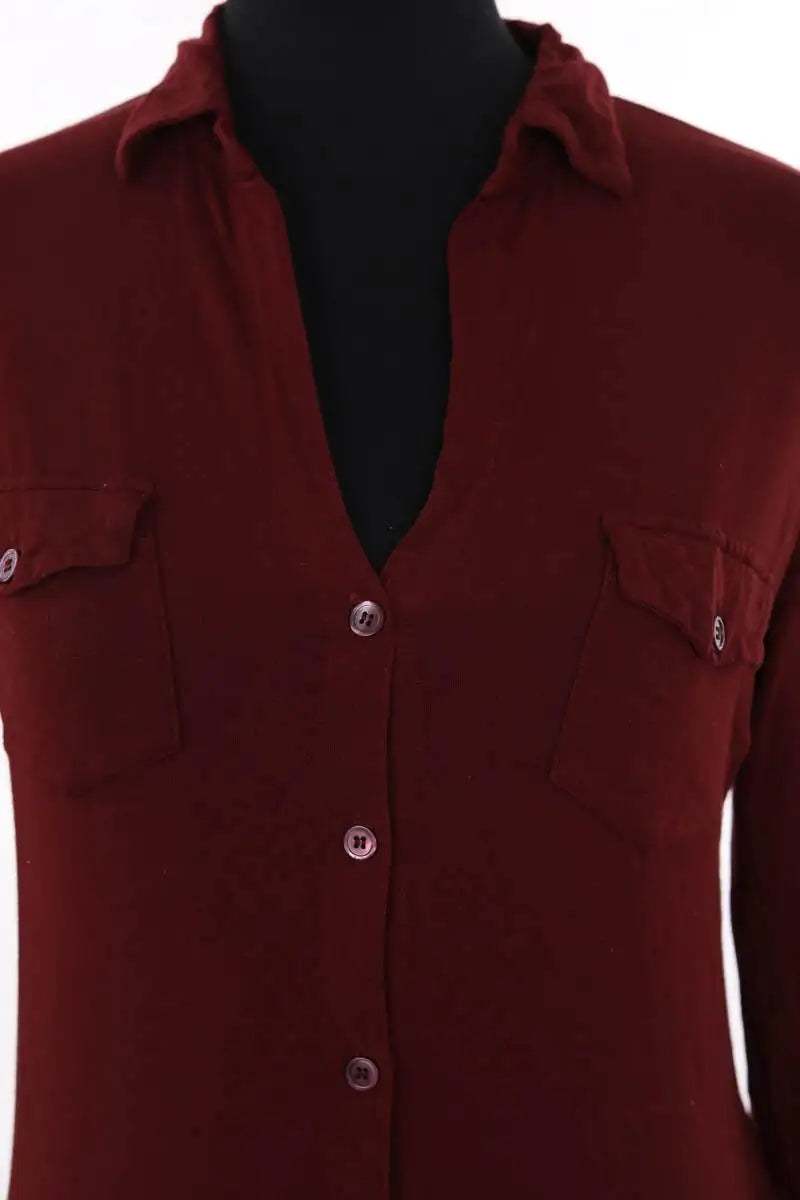 Chemise Majestic Filatures Bordeaux en Viscose