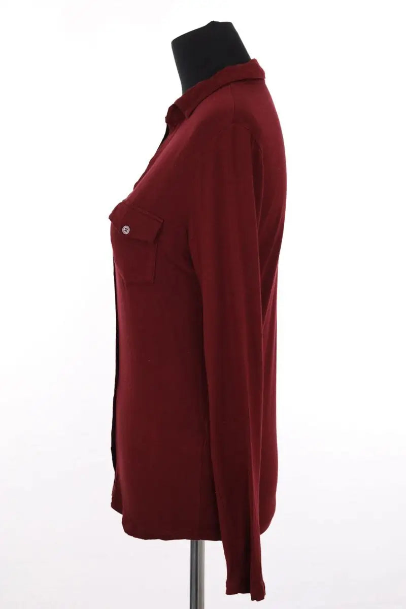 Chemise Majestic Filatures Bordeaux en Viscose