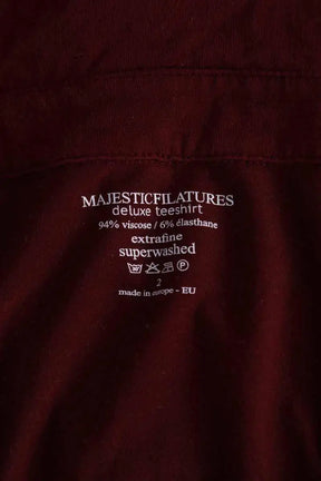 Chemise Majestic Filatures Bordeaux en Viscose