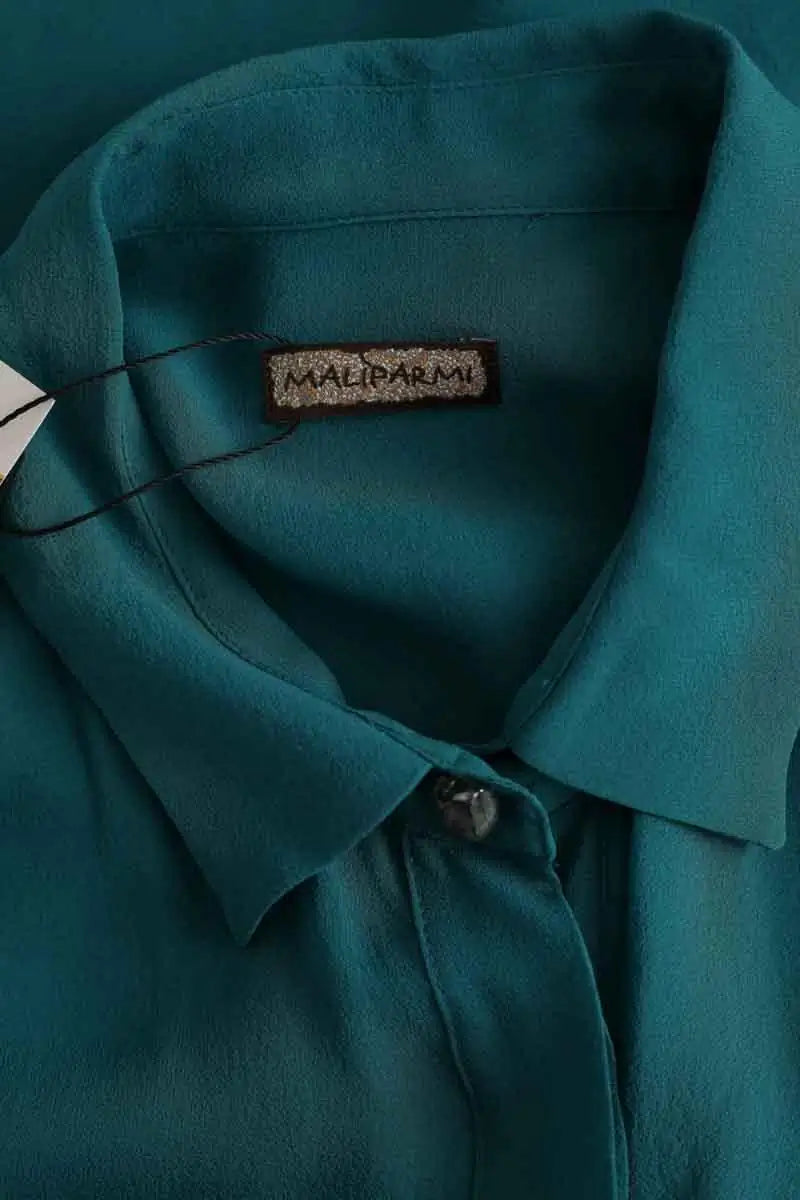 Chemise Maliparmi Vert en Soie