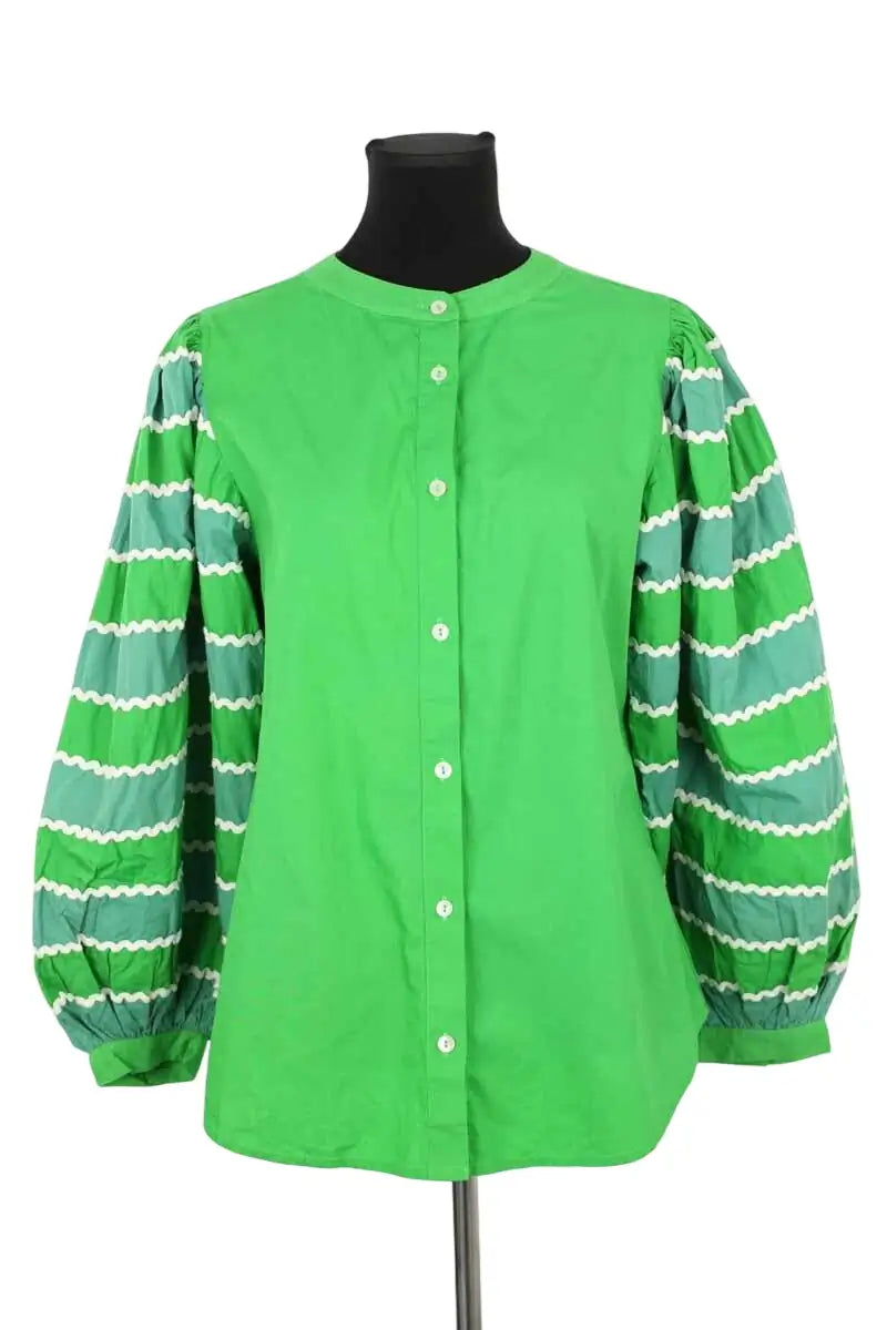 Chemise Maria de la Orden Babylone shirt Vert en Coton, taille L - Seconde Main