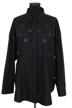 Chemise Marina Rinaldi Noir en Coton, taille L - Seconde Main
