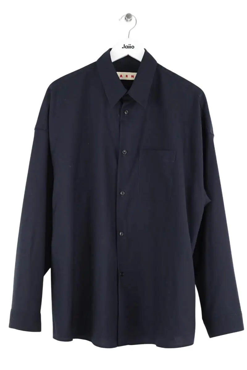 Chemise Marni Marine en Laine, taille L - Seconde Main