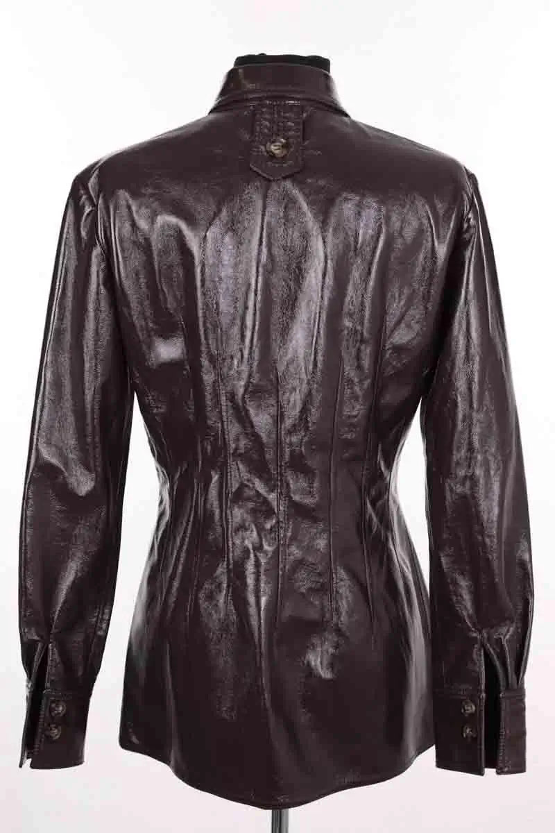 Chemise Materiel Marron en Synthétique