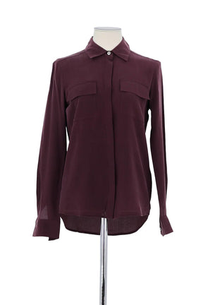 Chemise Max & Moi Bordeaux en Soie, taille XS - Seconde Main
