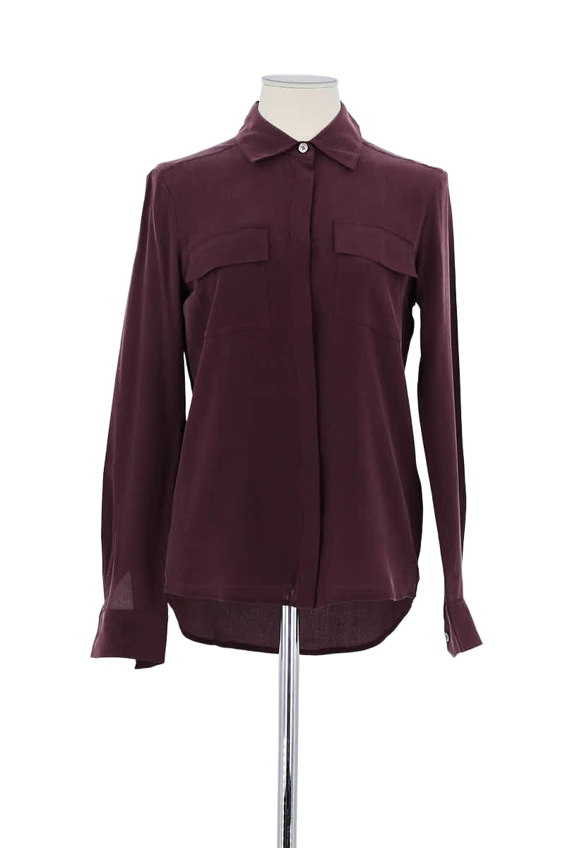 Chemise Max & Moi Bordeaux en Soie, taille XS - Seconde Main