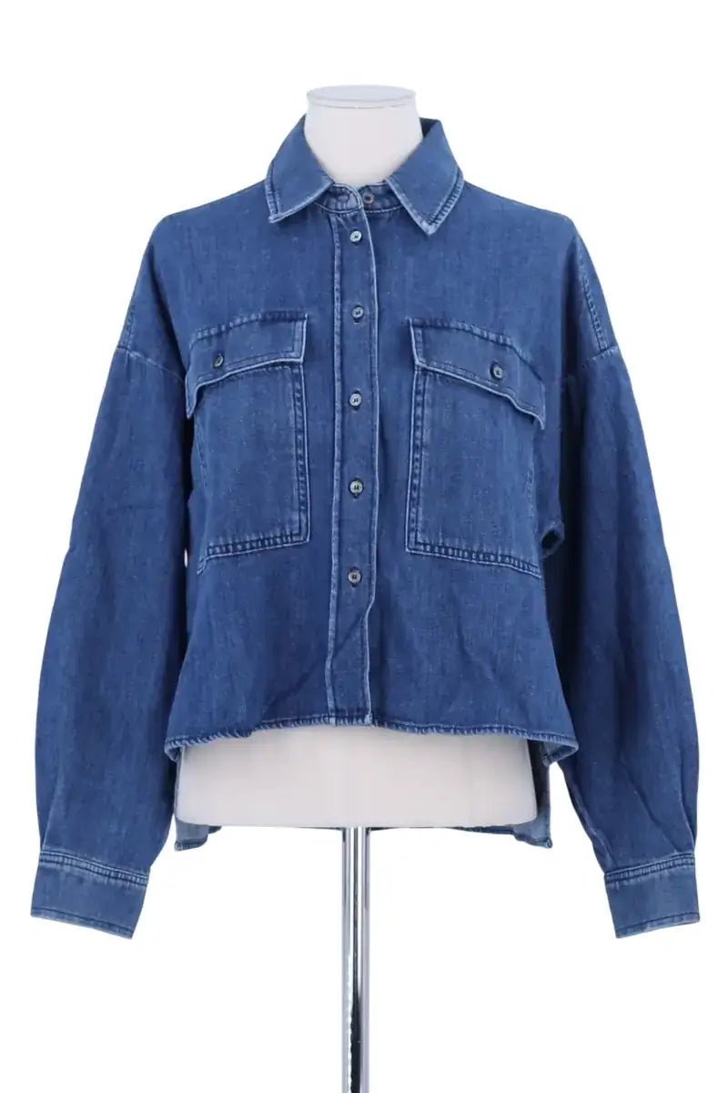 Chemise Max Mara Bleu en Coton, taille S - Seconde Main