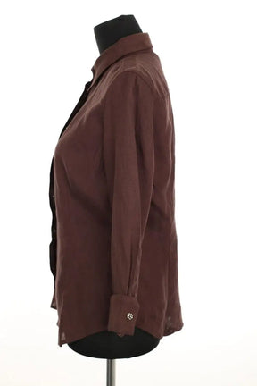 Chemise Max Mara Marron en Lin
