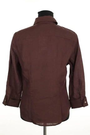 Chemise Max Mara Marron en Lin