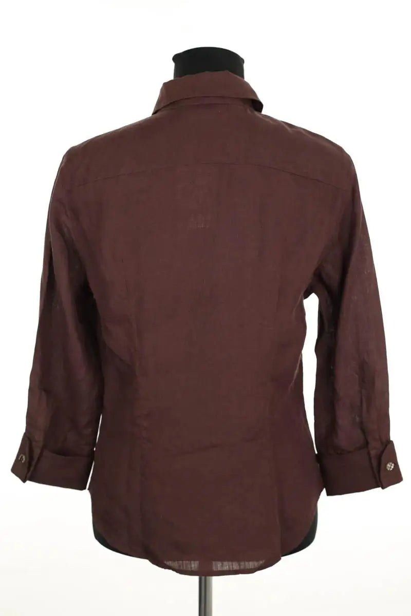 Chemise Max Mara Marron en Lin
