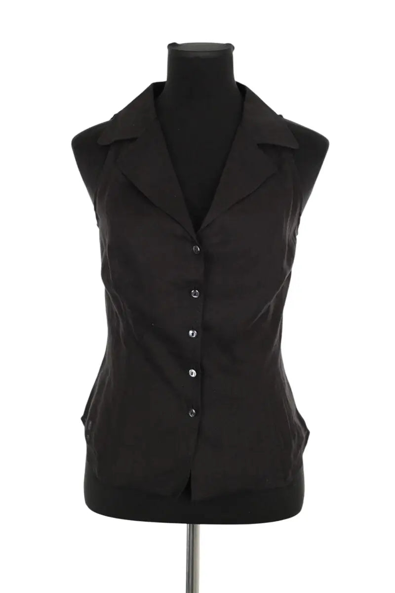 Chemise Max Mara Noir en Lin, taille M - Seconde Main