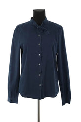 Chemise Miu Miu Marine en Coton, taille L - Seconde Main