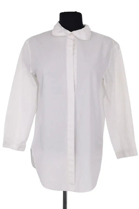 Chemise Nina Ricci Blanc en Coton, taille L - Seconde Main