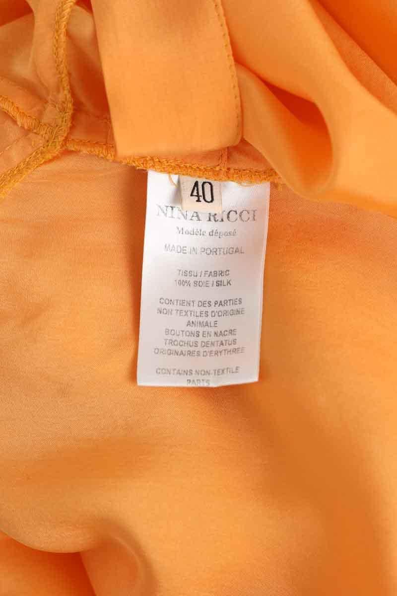Chemise Nina Ricci Orange en Soie