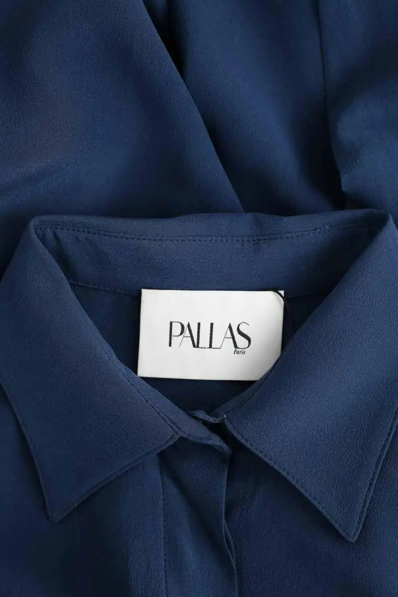 Chemise Pallas Bleu en Soie
