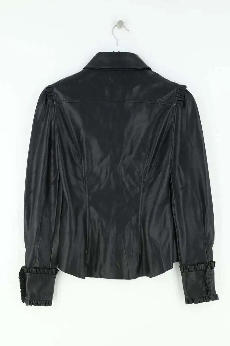 Chemise Philosophy Di Lorenzo Serafini Noir en Cuir