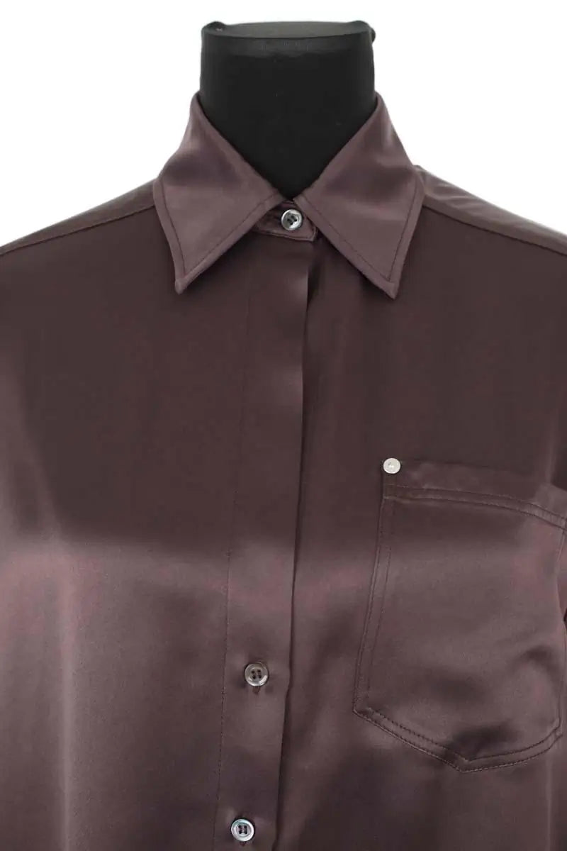Chemise Pinko Marron en Synthétique