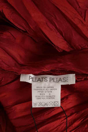 Chemise Pleats Please Rouge en Synthétique