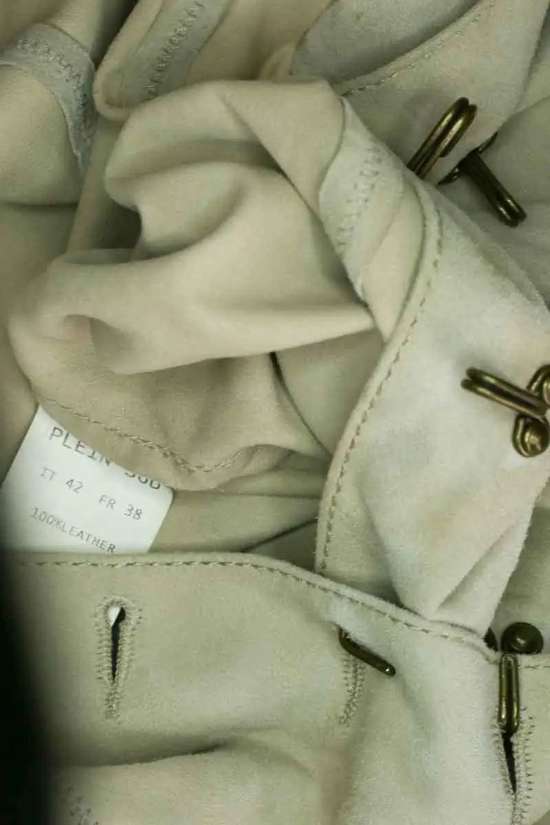 Chemise Plein Sud Beige en Daim
