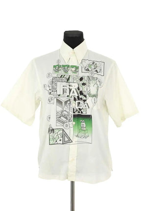 Chemise Prada Vert en Coton, taille S - Seconde Main