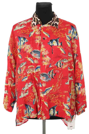 Chemise R13 Rouge en Viscose, taille M - Seconde Main