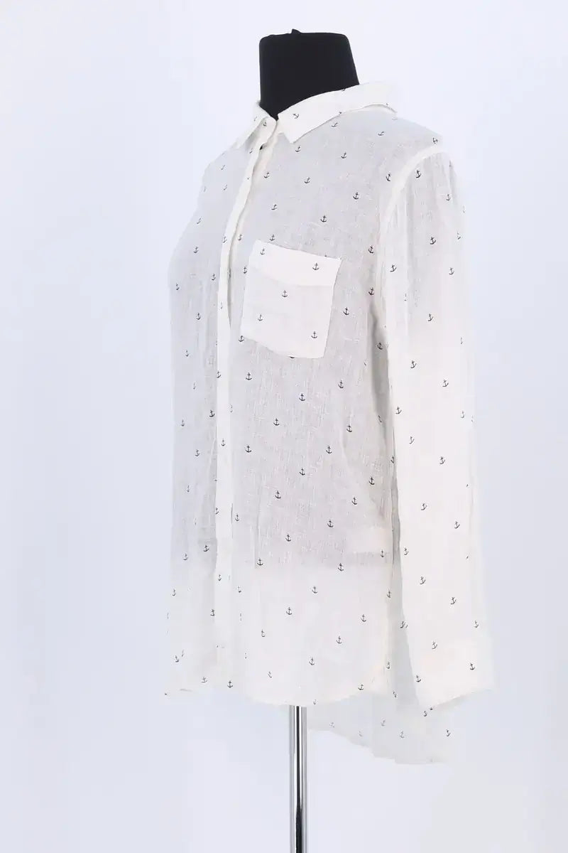 Chemise Rails Blanc en Lin