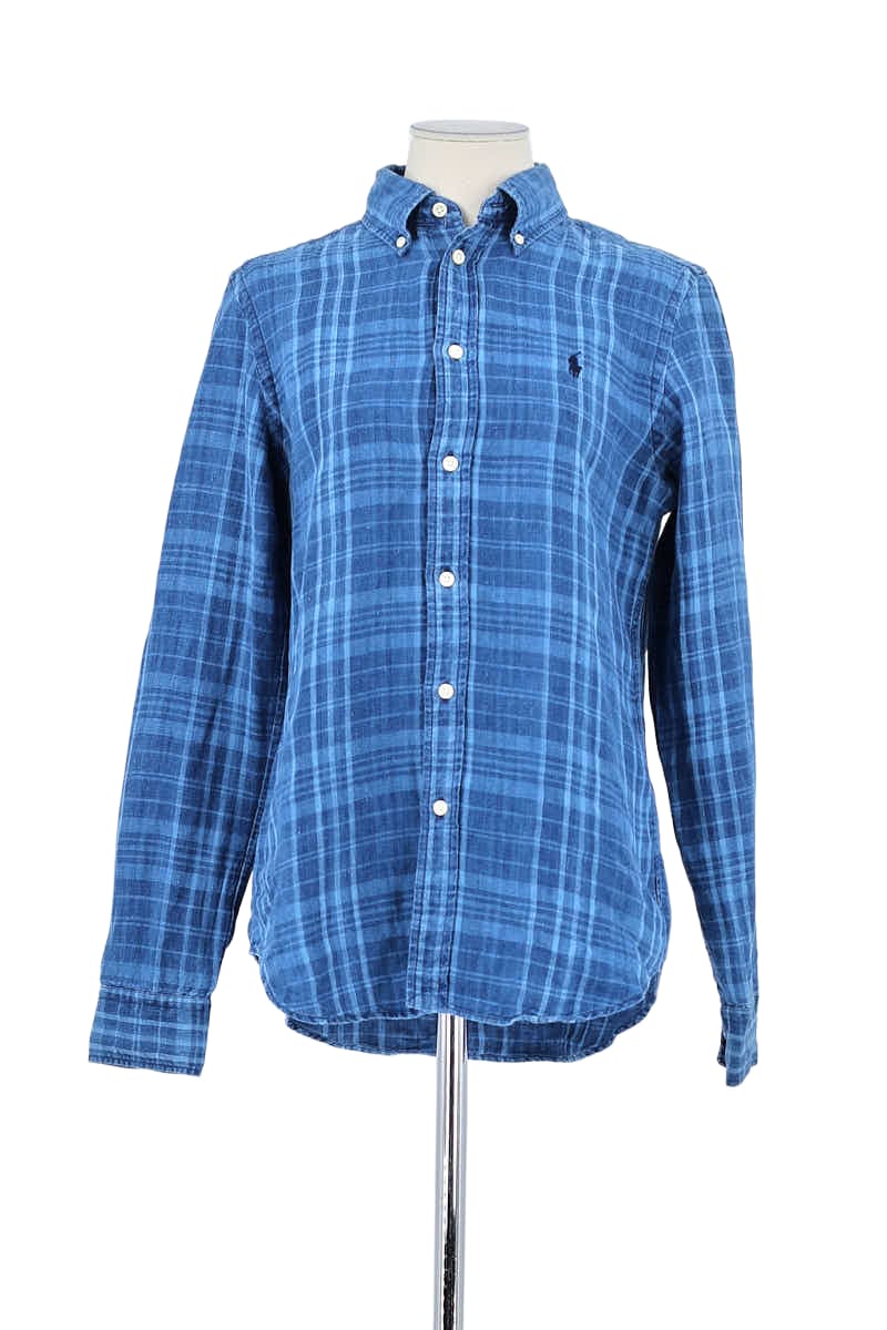 Chemise Ralph Lauren Bleu en Lin, taille S - Seconde Main
