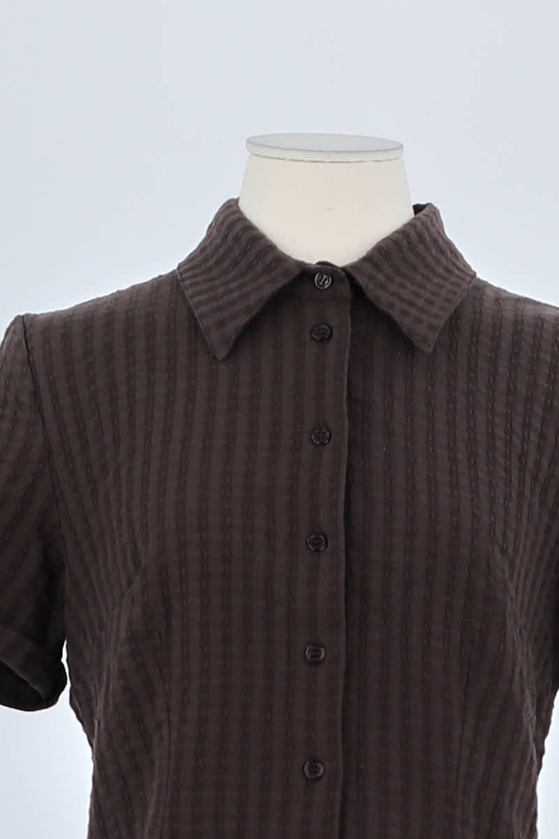 Chemise Rouje Marron en Coton
