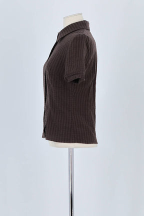 Chemise Rouje Marron en Coton