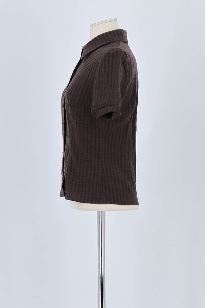 Chemise Rouje Marron en Coton