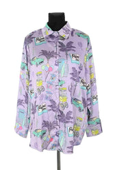 Chemise Ruta Violet en Polyester, taille M - Seconde Main