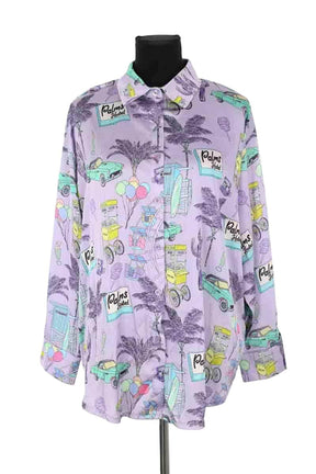 Chemise Ruta Violet en Polyester, taille M - Seconde Main