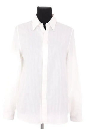 Chemise Saint Laurent Blanc en Coton, taille L - Seconde Main